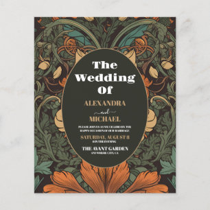 Budget Elegant Floral Art Nouveau Wedding