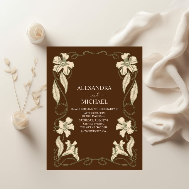 Budget Elegant Floral Art Nouveau Wedding Flyer (Creator Uploaded)