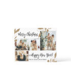 Budget Elegant Gold Foliing Photo Carte de Noël