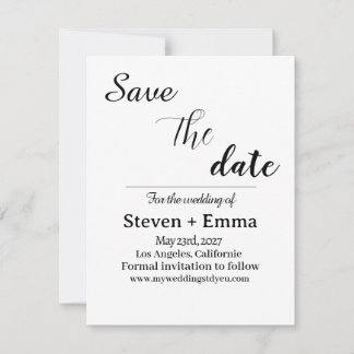 Budget élégant Mariage Bohème Carte de Réservation