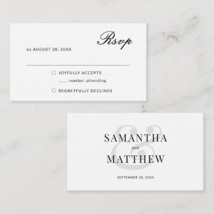 BUDGET Elegant Minimalist Wedding RSVP Card