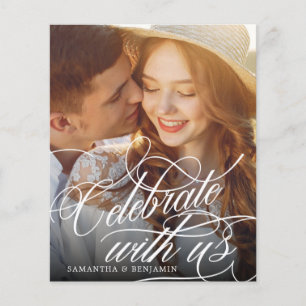 Budget Elegant Monogram Wedding Photo Invitation