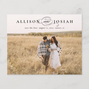 Budget Elegant Names Photo Wedding Save The Date