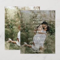 Budget Elegant Photo Overlay Wedding Invitation