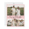 Budget Elegant Pink Photo Wedding Thank You Card