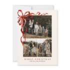 Budget Elegant Red Bow Christmas Four Photo