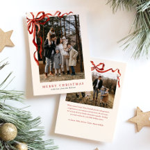 Budget Elegant Red Bow Christmas Two Photo
