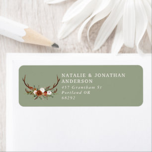 Budget elegant sage green floral botanical