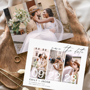 Budget Elegant Save the Date 4 Photo Invitations