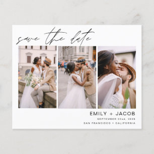 Budget Elegant Save the Date 4 Photo Invitations