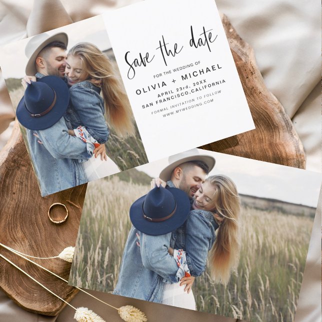 Budget Elegant Save the Date Photo Minimalist Flyer (Creator Uploaded)