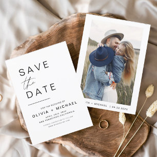 Budget Elegant Save the Date Photo Minimalist Flyer
