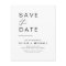 Budget Elegant Save the Date White Black