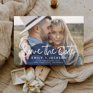 Budget Elegant Simple Save the Date Photo Flyer