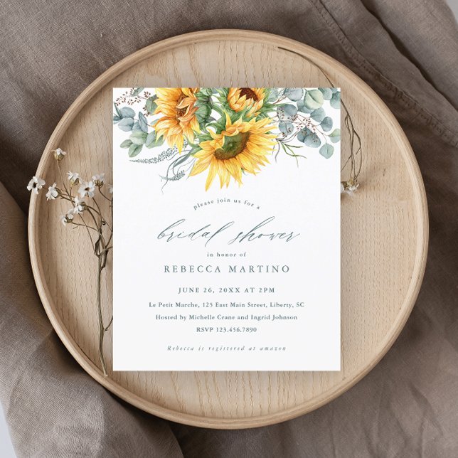 Budget Elegant Sunflower Bridal Shower Invitation (Creator Uploaded)