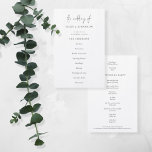 Budget Elegant Text  Black White Wedding Program<br><div class="desc">Size 5.5” x 8.5” at a budget price, An elegant typographical design in black and white for your wedding programs. The main header is in a stylish set script and the rest of the text you can easily personalize. You can change the text and background colors if you wish to...</div>