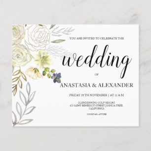 BUDGET/Elegant wedding invitation. Invitation Flye Flyer