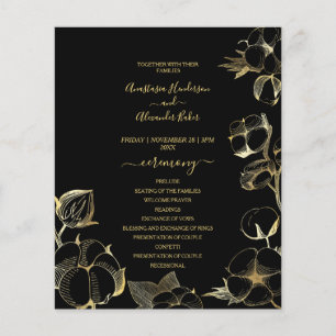 Budget elegant Wedding Program card. Flyer