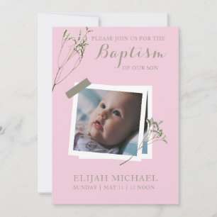 Budget Élégants Baptêmes De Notre Invitation Bébé