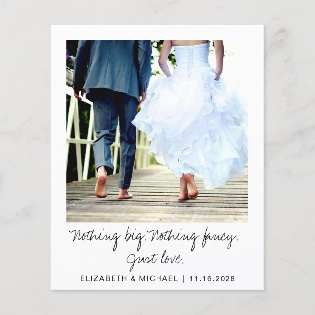 Budget Elopement Party Later Photo Wedding (Front)