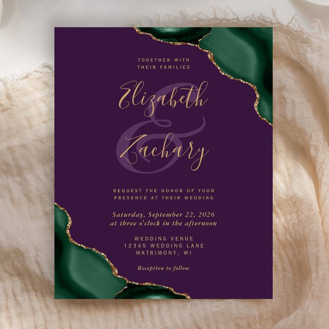 Budget Emerald Green Agate Corners Purple Wedding (Creator Uploaded)