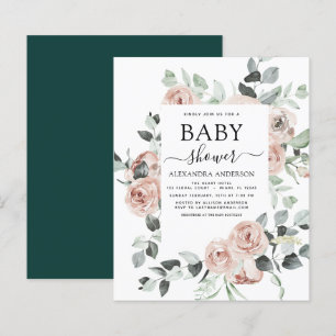 Budget Emerald Green Baby Shower Floral