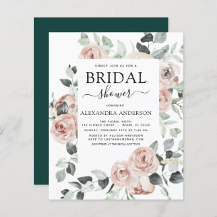 Budget Emerald Green Bridal Shower Floral