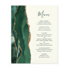 Budget Emerald Green Gold Agate Ivory Mariage Menu