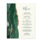 Budget Emerald Green Gold Agate Ivory Wedding Menu