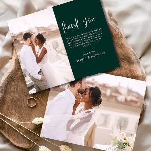 Budget Emerald Green Mariage Photo Merci Cartes