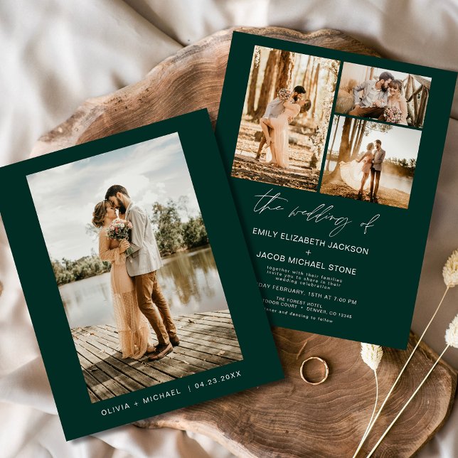 Budget Emerald Green Minimalist Photo Wedding  (Creator Uploaded)