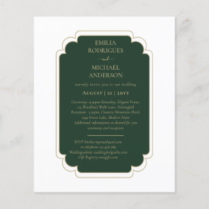 BUDGET Emerald Green Monochrome Text  Flyer