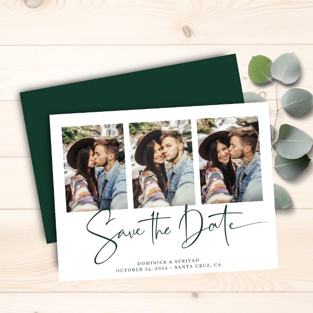 Budget Emerald Green Wedding Save the Date (Budget Emerald Green Wedding Save the Date Card)
