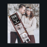 Budget Engagement Announcement Photo She Said Yes<br><div class="desc">Unique Engagement Announcement Postcard features 3 of your couple's photo. A large one fills the background, then 2 are placed in a rustic vintage filmstrip. The top space in the film strip features your great news. She Said Yes and Your Names. A trendy boho arrow and heart ad visual interest....</div>