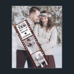 Budget Engagement Announcement Photo She Said Yes<br><div class="desc">Unique Engagement Announcement Postcard features 3 of your couple's photo. A large one fills the background, then 2 are placed in a rustic vintage filmstrip. The top space in the film strip features your great news. She Said Yes and Your Names. A trendy boho arrow and heart ad visual interest....</div>