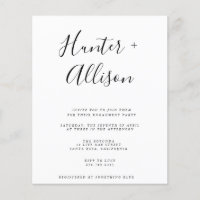 Budget Engagement Party Invitation Flyer
