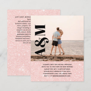 BUDGET Engagement Party Invitation PHOTO BOLD TEX