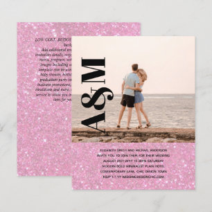 BUDGET Engagement Party Invitation PHOTO BOLD TEX