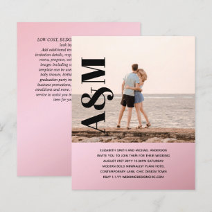 BUDGET Engagement Party Invitation PHOTO BOLD TEX