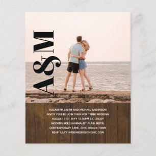 BUDGET Engagement Party Invitation PHOTO BOLD TEX Flyer