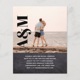 BUDGET Engagement Party Invitation PHOTO BOLD TEX Flyer