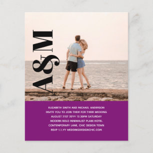 BUDGET Engagement Party Invitation PHOTO BOLD TEX Flyer