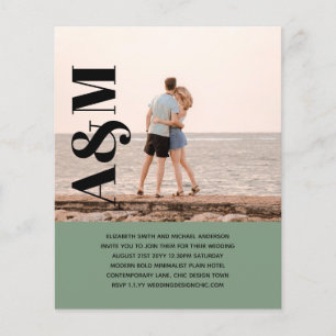 BUDGET Engagement Party Invitation PHOTO BOLD TEX Flyer