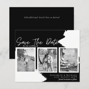 BUDGET Engagement Photo SAVE the DATE GREYSCALE