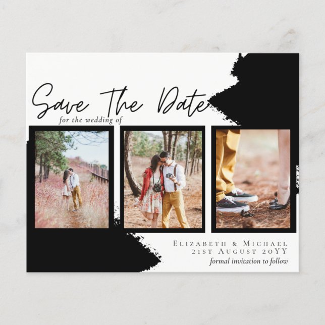 BUDGET Engagement Photo SAVE the DATE Template (Front)