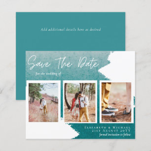 BUDGET Engagement Photo TEAL Abstract SAVE DATE