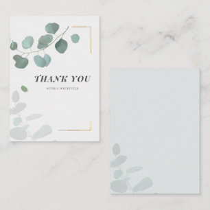 Budget Eucalyptus Botanical Greenery Thank You Card