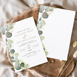 Budget Eucalyptus Botanical Greenery Wedding