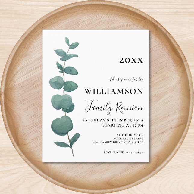 Budget Eucalyptus Family Reunion Invitation Flyer (Creator Uploaded)