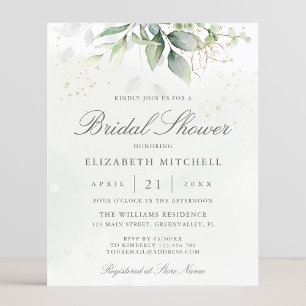 Budget Eucalyptus Feuille Invitation à la douche n